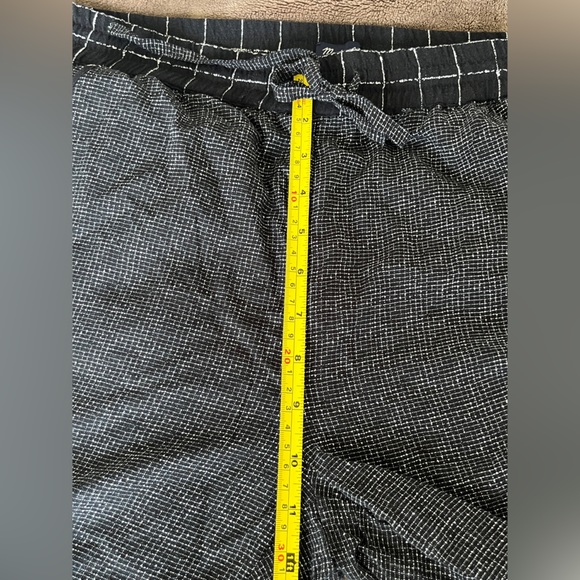 Madewell Black Check 100% Viscose Elastic Waist Tapered Jogger Pants Size L - Picture 6 of 11